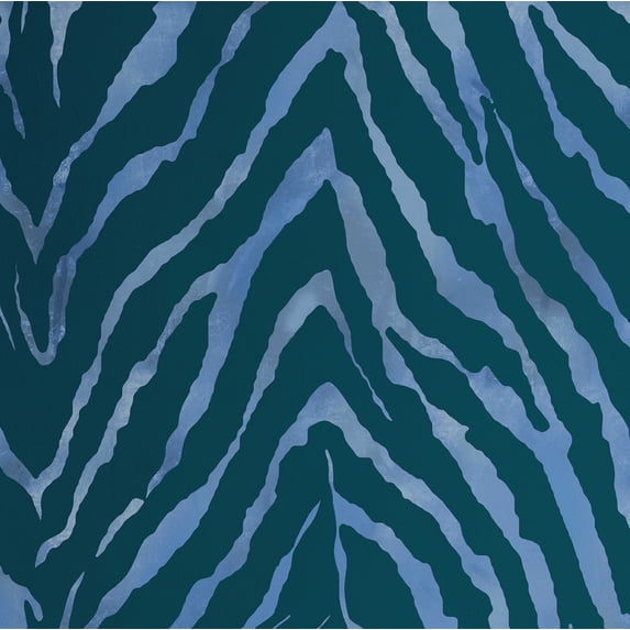 S4Sassy Animal Print Wallpaper - Removable Walls Covering, 25" x 360" Self-Adhesive Vinyl Wall Paper, Decorative Wallwrap, Easy DIY Walls Covering For Bedroom, Living Room, Living Spaces - Blue