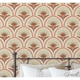 thumbnail image 1 of S4Sassy Art Deco Fan Tree Wallpaper - Beige Wall Covering, 25" x 60" Self-Adhesive Textured Vinyl Wallpaper, Walls Wrap, Easy DIY Wall Covering For Farmhouse Bedroom, Room, Cabinets, Living Spaces, 1 of 8