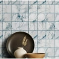 thumbnail image 1 of S4Sassy Art Deco Tile Wallpaper - Teal Wall Covering, 25" X 240" Self-Adhesive Textured Vinyl Wall Paper, Walls Wrap, Glam Accent Wallpaper For Living Room, Entryway, Powder Room, 1 of 8