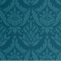 S4Sassy Baroque Motif Wallpaper- Blue Wall Covering, 25" x 120" Self-Adhesive Textured Vinyl Walls Paper, Wall Wrap, Easy DIY Walls Covering For Farmhouse Bedroom, Living Room, Living Spaces