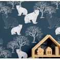 thumbnail image 1 of S4Sassy Bear and Tree Wallpaper - Blue Wall Covering, 25" x 60" Self-Adhesive Vinyl Walls Paper, Walls Wrap, Easy DIY Wall Covering For Kids Bedroom, Kids room wall decor, Playroom Wallpaper, 1 of 9