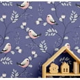 thumbnail image 1 of S4Sassy Bird & Vine Print Wallpaper - Blue Wall Covering, 25" X 240" Self-Adhesive Textured Vinyl Walls Paper, Wallwrap, Easy Diy Walls Covering For Kids Bedroom, Room Wall Decor, Playroom Wallpaper, 1 of 8