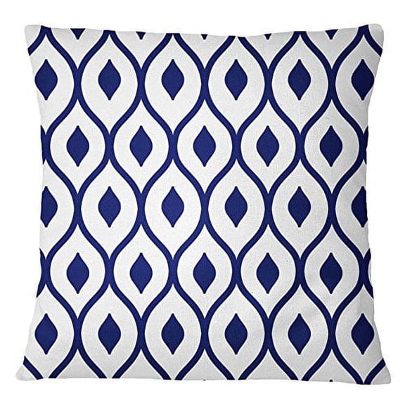 S4Sassy Blue Geometric Printed Home Decorative Designer Cushion Cover Pillow Case-18 x 18 Inches