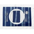 thumbnail image 1 of S4Sassy Blue Stripe Shibori Washable Placemats & Napkins Table Decor Dining Mats, 1 of 3