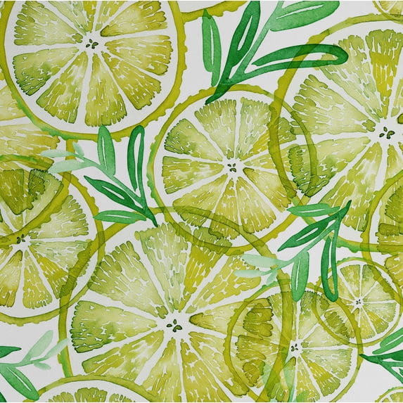 S4Sassy Citrus Fruit Wallpaper - Green Wall Covering, 25" X 60" Self-Adhesive Vinyl Walls Paper, Decorative Wallwrap, Easy Diy Walls Covering For Bedroom, Living Room, Living Space
