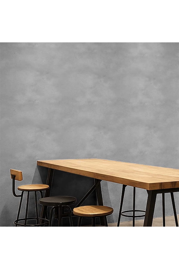 Concrete Finish Wallpaper - Commercial Space Wall Covering, 25" X 60" Self-Adhesive Plain Vinyl Wallpaper, Decorative Walls Wrap, Easy Diy Wall Covering For Retail, Office Spaces - Gray