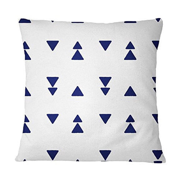 S4Sassy Decorative Blue Bed Pillow Case Geometric Print Pillowcases Cushion Cover Square-12 x 12 Inches