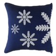 thumbnail image 1 of S4Sassy Decorative Hand Beaded Snow Flake Cushion Cover Blue Christmas Pillowcase Square Throw 12 x 12, 1 of 1
