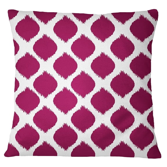 S4Sassy Decorative Ikat Printed Maroon Square Sofa Cushion Cover Pillow Case - Choose Size