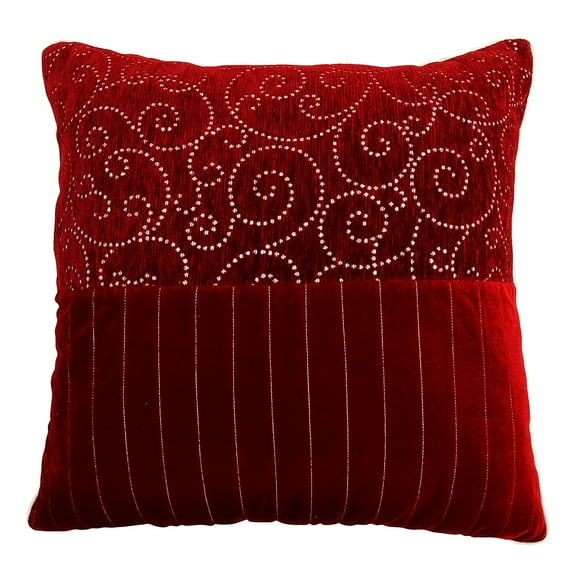 S4Sassy Decorative Plain Cushion Cover Maroon Upholstery Pillow Case Square Throw 20 x 20