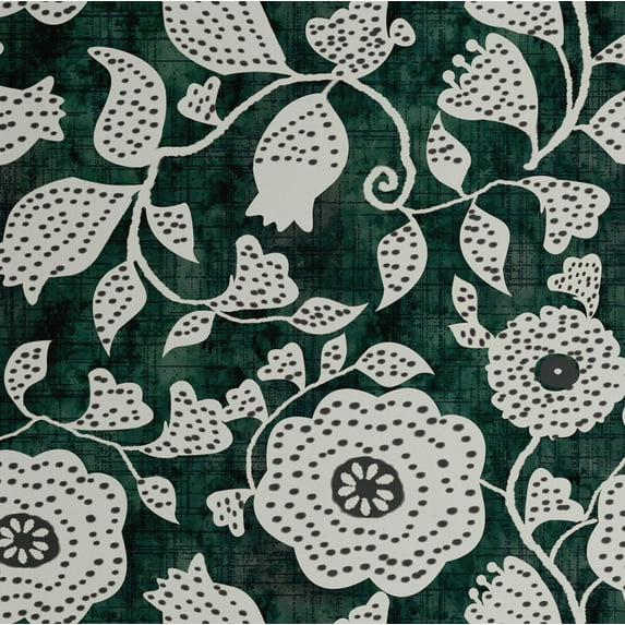 S4Sassy Floral Vine Wallpaper - Green Wall Covering, 25" x 360" Self-Adhesive Textured Vinyl Walls Paper, Wallwrap, Easy DIY Wall Covering For Boho aesthetic wall decor, Living Room, Living Spaces