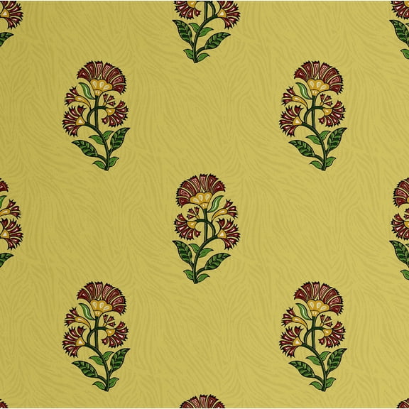 S4Sassy Floral Wallpaper - Asian Style Wall Covering, 25" X 360" Self-Adhesive Plain Vinyl Wallpaper, Decorative Wallwrap, Easy Diy Wall Covering For Bedroom, Living Room, Living Spaces - Yellow