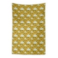 thumbnail image 1 of S4Sassy Gold Arabian Jasmine Wreath Floral Wall Hanging Decor Living Room Printed Indian&nbsp;Tapestry-58 x 58 Inches, 1 of 5