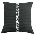 thumbnail image 1 of S4Sassy Handmade Decorative Throw Cushion Cover Black Stone Beaded Pillow Case Square 12 x 12, 1 of 5