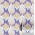 thumbnail image 1 of S4Sassy Ikat Pattern Wallpaper - Blue Wall Covering, 25" x 360" Self-Adhesive Textured Vinyl Walls Paper, Walls Wrap, Easy DIY Wall Covering For Kids Bedroom, Kids room wall decor, Playroom Wallpaper, 1 of 8