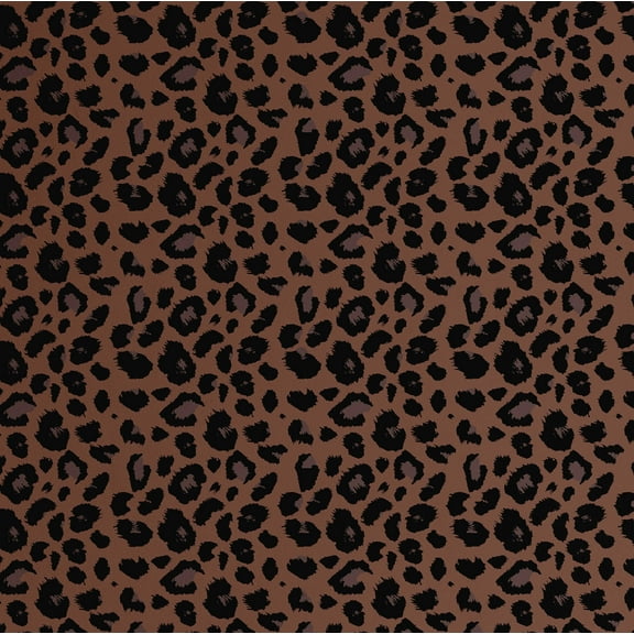 S4Sassy Leopard Print Wallpaper- Animal Skin Removable Wall Covering, 25" x 120" Self-Adhesive Vinyl Wall Paper, Decorative Walls Wrap, Easy DIY Walls Covering For Bedroom, Living Room- Brown