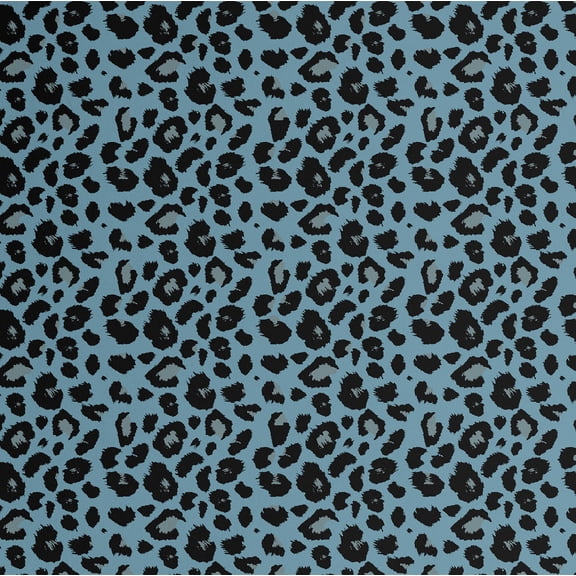 S4Sassy Leopard Print Wallpaper- Animal Skin Removable Wall Covering, 25" x 240" Self-Adhesive Vinyl Wall Paper, Decorative Walls Wrap, Easy DIY Walls Covering For Bedroom, Living Room- Blue