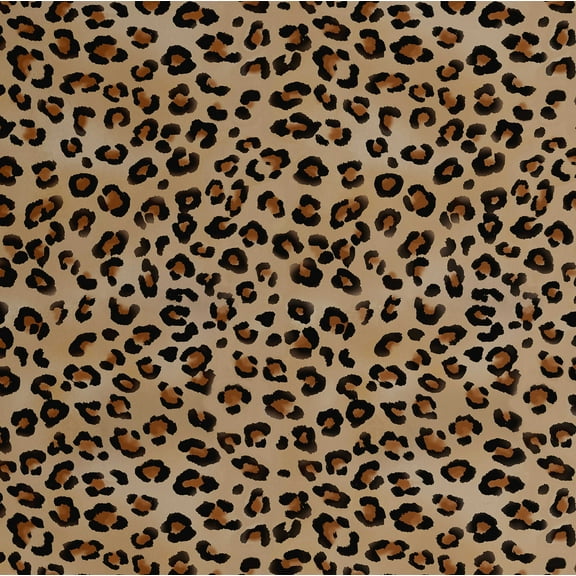 S4Sassy Leopard Print Wallpaper - Animal Theme Removable Walls Covering, 25" x 60" Self-Adhesive Vinyl Wall Paper, Decorative Wallwrap, Easy DIY Walls Covering For Bedroom, Living Room - Brown