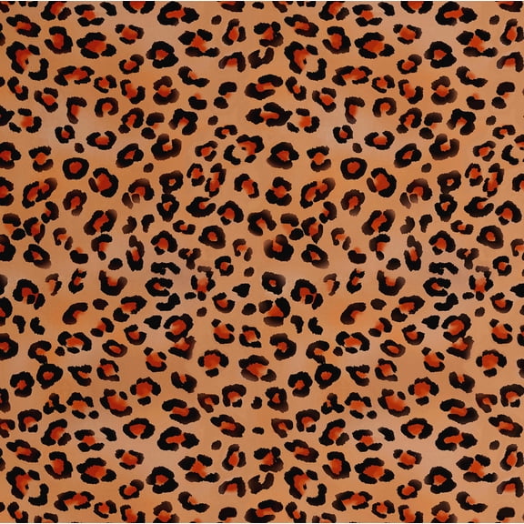 S4Sassy Leopard Print Wallpaper- Orange Animal Theme Removable Walls Covering, 25" x 240" Self-Adhesive Vinyl Wall Paper, Decorative Wallwrap, Easy DIY Walls Covering For Bedroom, Living Room