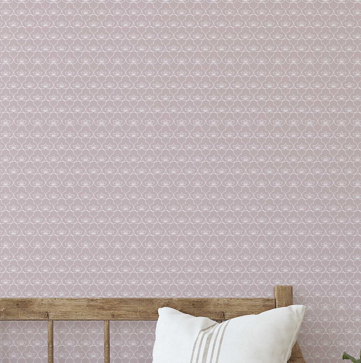 S4Sassy Lotus Mini Print Wallpaper Asian Style Wall Covering, 25" x