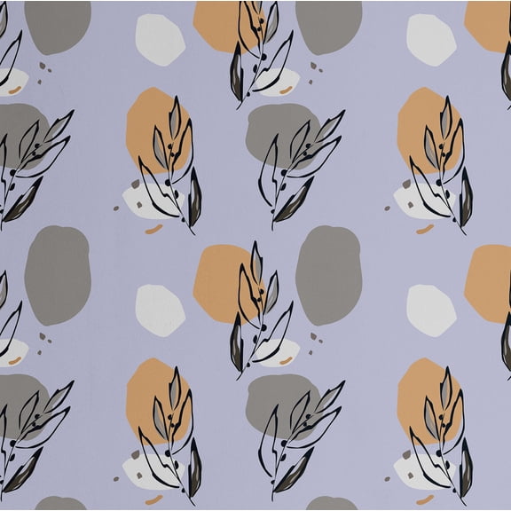 S4Sassy Modern Leaf Wallpaper- Blue Bohemian Wall Covering, 25" X 60" Self-Adhesive Plain Vinyl Wallpaper, Decorative Wallwrap, Easy Diy Wall Covering For Bedroom, Cabinets, Living Spaces