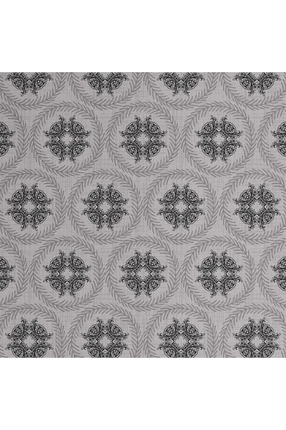 Modern Mandala Medallion Wallpaper- Gray Bohemian Wall Covering, 25" X 60" Self-Adhesive Plain Vinyl Wallpaper, Decorative Wallwrap, Easy Diy Wall Covering For Bedroom, Living Spaces