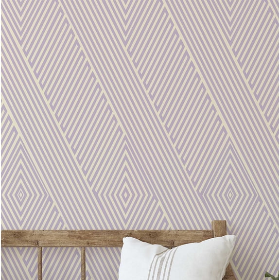 S4Sassy Modern Optical Stripes Wallpaper Pink Walls Covering, 25" x 120" Self-Adhesive Vinyl Wall Paper, Decorative Wallwrap, Easy DIY Wall Covering For Bedroom, Cabinets, Living Spaces