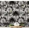 thumbnail image 1 of S4Sassy Monochrome Jungle Wallpaper Grey Palm Wall Covering, 25" x 120" Self-Adhesive Vinyl Wallpaper, Decorative Wall Wrap, Easy DIY Decor For Bedroom, Living Room, Cabinets, Living Spaces, 1 of 9
