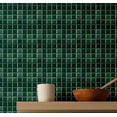 thumbnail image 1 of S4Sassy Mosaic Tile Pattern Wallpaper - Green Wall Covering, 25" X 60" Self-Adhesive Textured Vinyl Wall Paper, Walls Wrap, Modern Minimalist Wallpaper For Office, Bedroom, Workspaces, 1 of 8