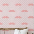 thumbnail image 1 of S4Sassy Mustache Print Wallpaper Pink Walls Covering, 25" x 120" Self-Adhesive Vinyl Wallpaper, Walls Wrap, Easy DIY Wall Covering For Kids Bedroom, Kids Room Wall Decor, Playroom, 1 of 2