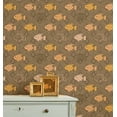 thumbnail image 1 of S4Sassy Ocean Fish Print Wallpaper- Brown Wall Covering,25"x 120" Self-Adhesive Textured Vinyl Wall Paper, Wallwrap, DIY Walls Covering for Kids Bedroom, Kid's room wall decor, Playroom wallpaper, 1 of 9