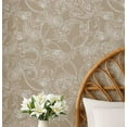 thumbnail image 1 of S4Sassy Paisley Floral Wallpaper - Asian Style Wall Covering, 25" X 240" Self-Adhesive Vinyl Walls Paper, Decorative Wallwrap, Easy Diy Walls Covering For Bedroom, Living Room, Living Spaces - Beige, 1 of 9