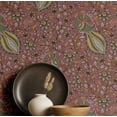 thumbnail image 1 of S4Sassy Paisley Peacock Floral Wallpaper - Brown Wall Covering, 25" X 60" Self-Adhesive Textured Vinyl Wallpaper, Wallwrap, Easy Diy Wall Covering For Farmhouse Bedroom, Living Room, Cabinets, 1 of 7
