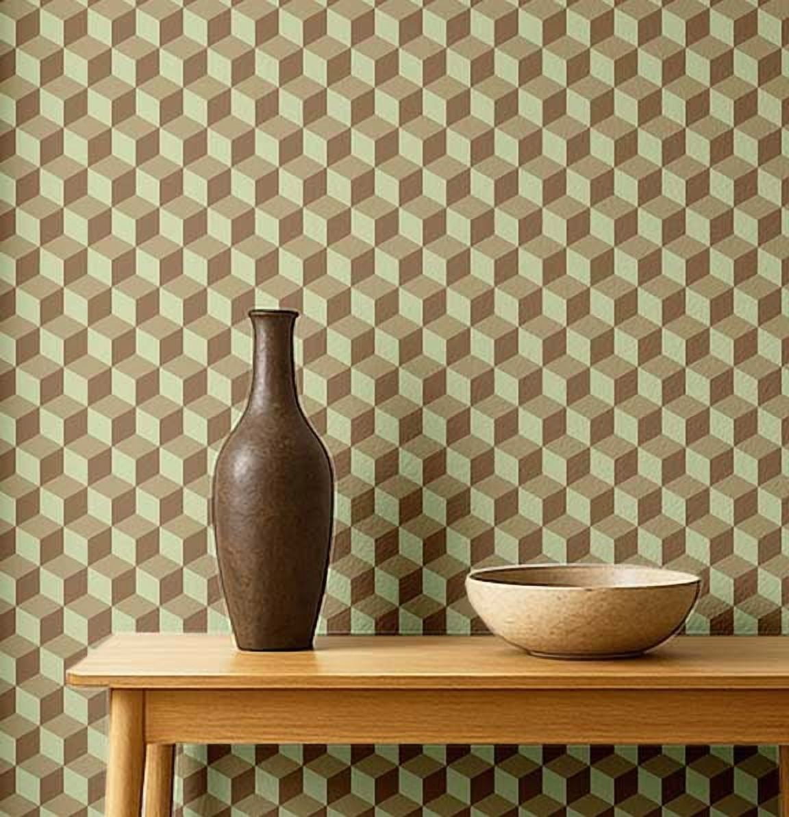 Curated visual reference: Visual Reference: S4Sassy Peel Stick Textured Vinyl Wallpaper Urban Chic 3D Cube