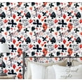 thumbnail image 1 of S4Sassy Peel & Stick Textured Vinyl Wallpaper, Urban Chic Cards Print Contact Paper Waterproof- White, 25"X 60", Removable Modern Wall Covering For Home Decor In Bedrooms & Living Areass, 1 of 9