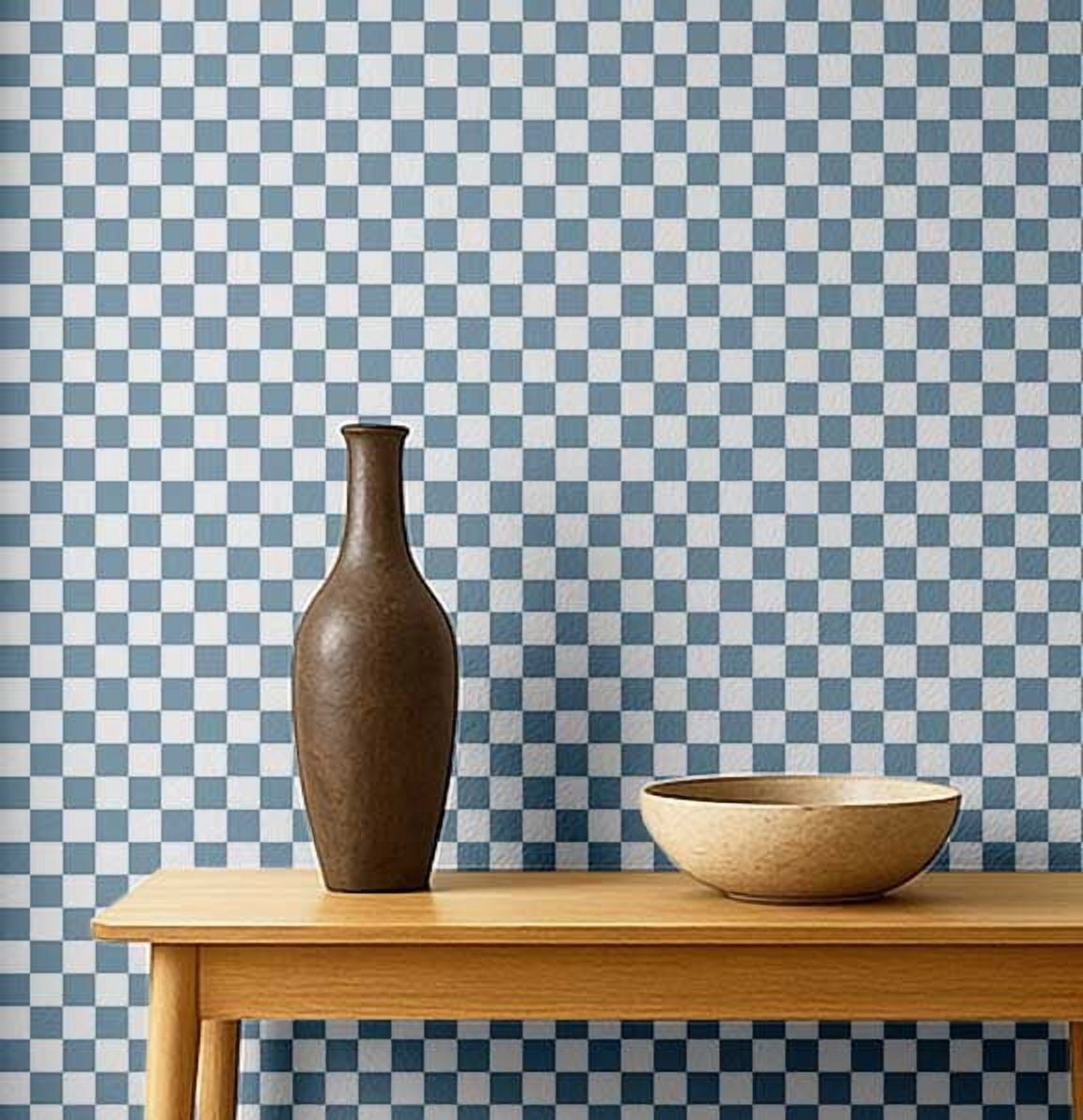 Photo inspiration: Gallery Detail: S4Sassy Peel Stick Textured Vinyl Wallpaper Urban Chic Checkerboard