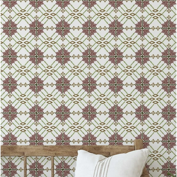 S4Sassy Peel & Stick Textured Vinyl Wallpaper, Urban Chic Floral Geometric Print Contact Paper Waterproof - White, 25"x120", Removable Modern Wall Covering for Home Decor in Bedrooms & Living Areas