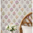 thumbnail image 1 of S4Sassy Peel & Stick Vinyl Wallpaper, Botanical Trellis Wall Paper Contact Paper Waterproof- Gray, 25"X 360", Textured Removable Asian Style Covering For Home Decor In Bedrooms & Living Areas, 1 of 9