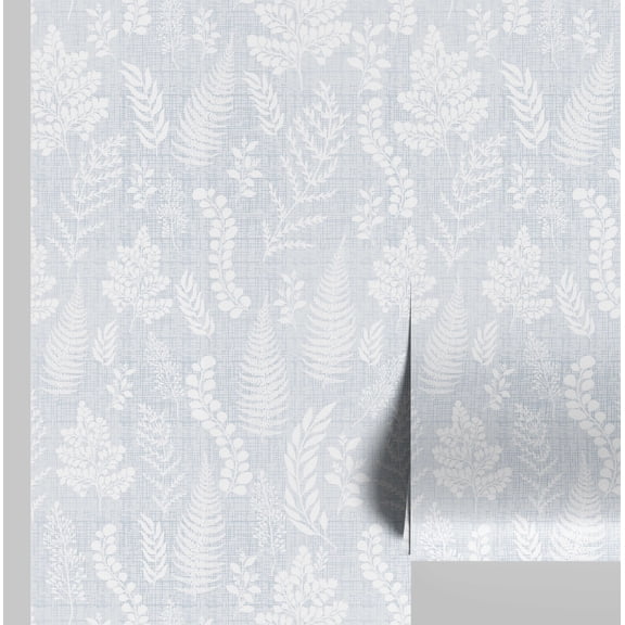 S4Sassy Peel & Stick Vinyl Wallpaper, Chic Botanical Wallpaper Contact Paper Waterproof - Gray, 25"x60", Removable Wall Covering for Bedrooms & Living Areas, Renter Spaces, Cabinets