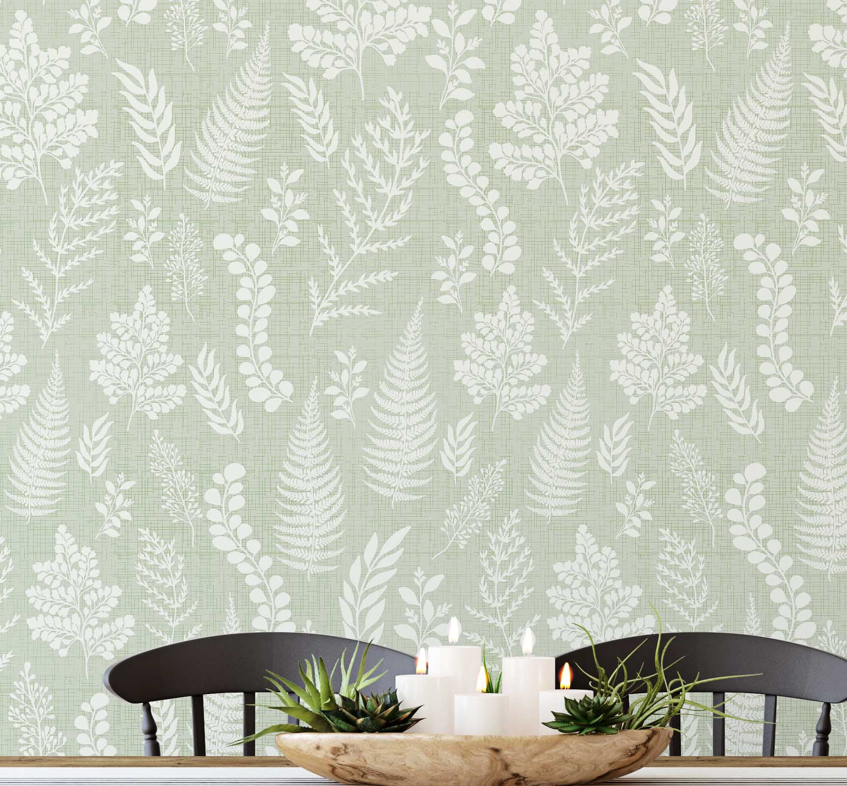 Image showcasing S4Sassy Peel & Stick Vinyl Wallpaper, Chic Botanical Wallpaper Contact ...