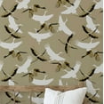 thumbnail image 1 of S4Sassy Peel & Stick Vinyl Wallpaper, Chic Flying Cranes Wallpaper Contact Paper Waterproof - Green, 25"x360", Textured Removable Wall Covering for Bedrooms & Living Areas, Renter Spaces, Cabinets, 1 of 9
