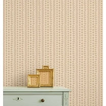 S4Sassy Peel & Stick Vinyl Wallpaper, Chic Geometric Stripe Print Wallpaper Contact Paper Waterproof - Taupe, 25"x120" ,Removable Wall Covering for Kids room wall decor, Baby Room
