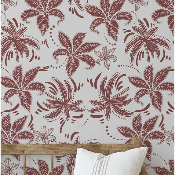 S4Sassy Peel & Stick Vinyl Wallpaper, Chic Retro Leaf Wallpaper Contact Paper Waterproof- Brown, 25"x60", Textured Finish, Removable Wall Covering for Bedrooms & Living Areas, Renter Spaces, Cabinets
