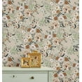 thumbnail image 1 of S4Sassy Peel & Stick Vinyl Wallpaper, Chic Vintage Floral Print Wallpaper Contact Paper Waterproof - Beige, 25"x120", Textured Finish, Wall Covering for Home Decor in Bedrooms, Renter Spaces, Cabinet, 1 of 9
