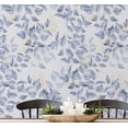 thumbnail image 1 of S4Sassy Peel & Stick Vinyl Wallpaper, Chic Watercolor Leaf Wallpaper Contact Paper Waterproof - Blue, 25"x360", Textured Removable Wall Covering for Bedrooms & Living Areas, Renter Spaces, Cabinets, 1 of 6