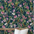 thumbnail image 1 of S4Sassy Peel & Stick Vinyl Wallpaper, Exotic Bird Wallpaper Contact Paper Waterproof - Green, 25"x360" ,Removable Wall Covering for Home Decor in Bedrooms, Renter Spaces, Cabinet, 1 of 9