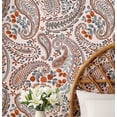 thumbnail image 1 of S4Sassy Peel & Stick Vinyl Wallpaper, Paisley Floral Wall Paper Contact Paper Waterproof - Brown, 25"X 240", Removable Asian Style Covering For Home Decor In Bedrooms & Living Areas, Cabinets, 1 of 8