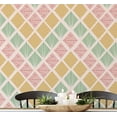 thumbnail image 1 of S4Sassy Peel & Stick Vinyl Wallpaper, Retro Geometric Diamond Print Contact Paper Waterproof - Green, 25"x360", Removable Modern Wall Covering for Home Decor in Bedrooms & Living Areas, Renter Spaces, 1 of 9