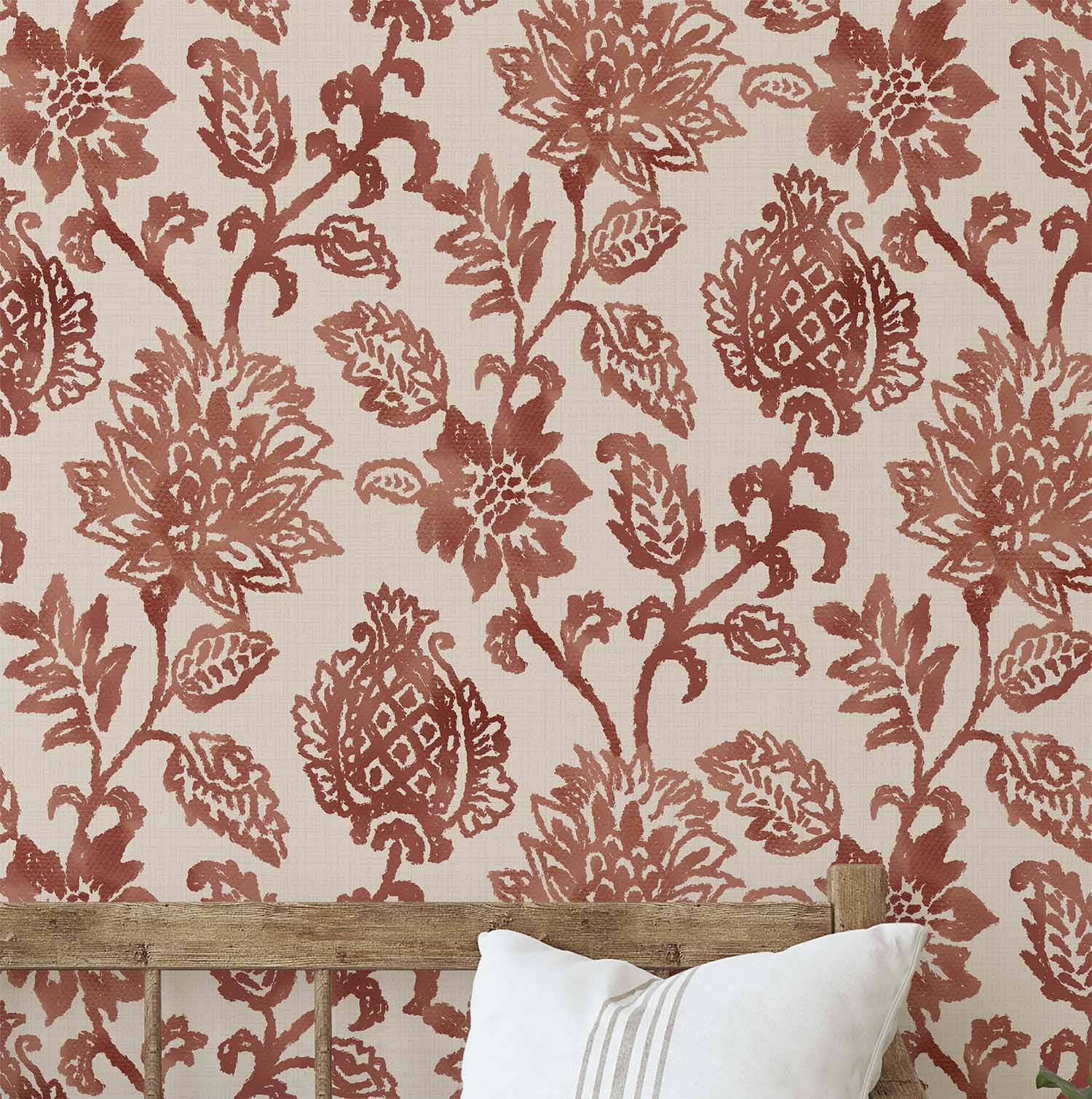 Photo inspiration: Picture Idea: S4Sassy Peel Stick Vinyl Wallpaper Vintage Floral Trail Wall Paper
