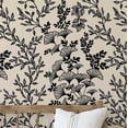 thumbnail image 1 of S4Sassy Peel and Stick Wall Covering, Botanical Branch Wallpaper Removable Wallwrap - Black Textured Instant Wall Mural for Bedroom, Bathroom, Laundry Room, Closet Interior (25"x360" inch), 1 of 9